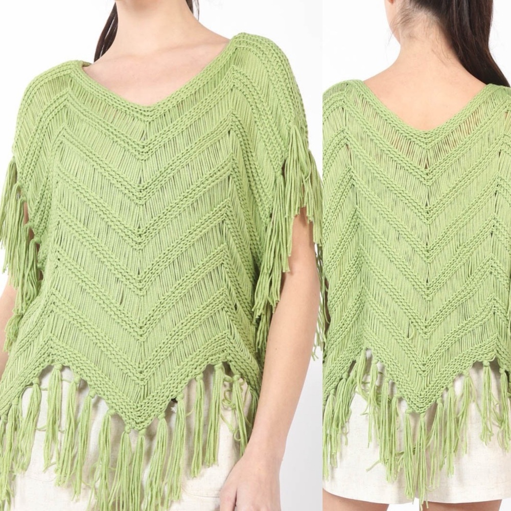 Avocado Green crochet top